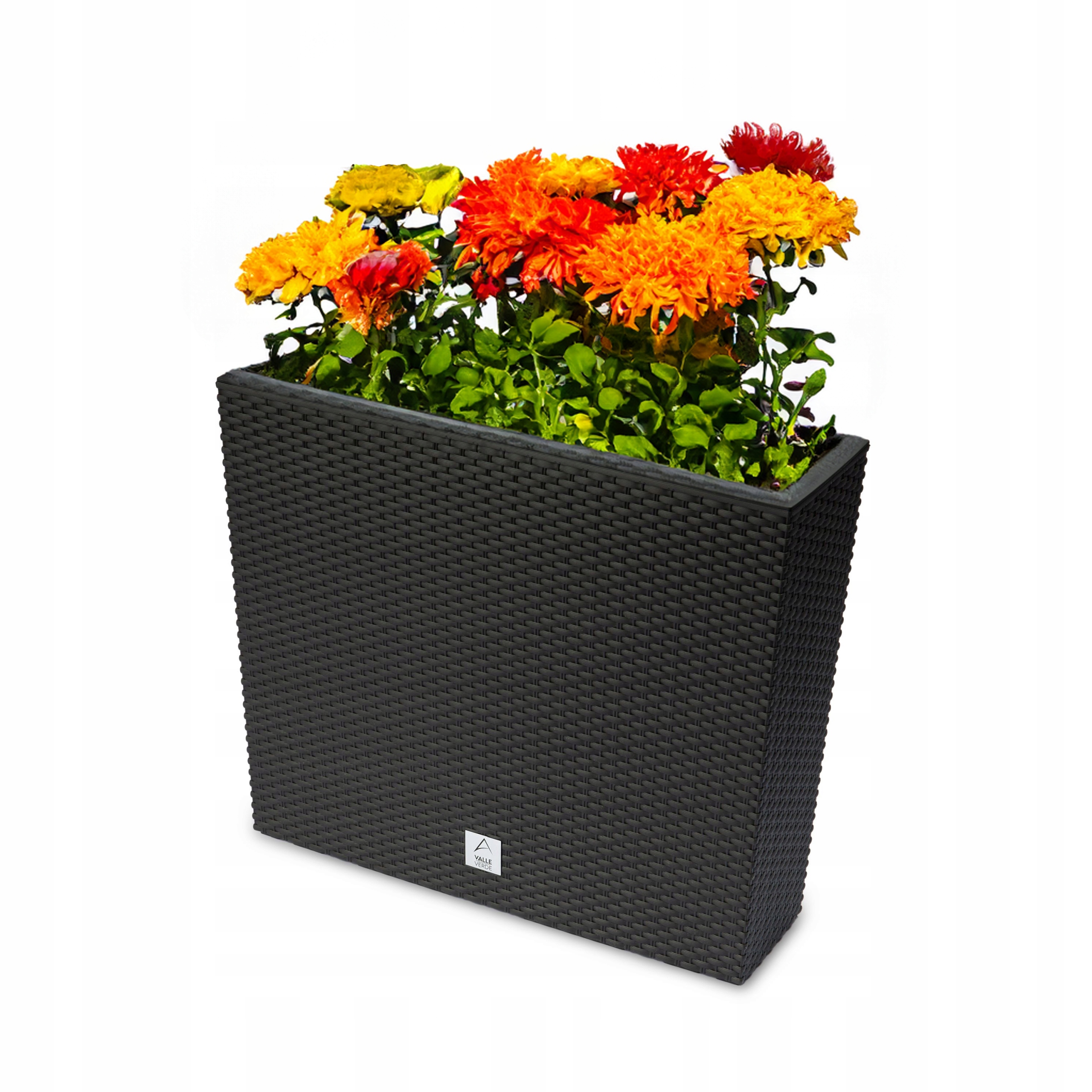 Valle Verde kvetináč 58 cm x 18 x 50 cm, plast, odtiene hnedej a béžovej